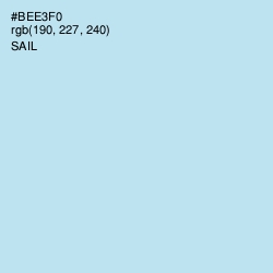 #BEE3F0 - Sail Color Image