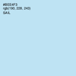 #BEE4F3 - Sail Color Image