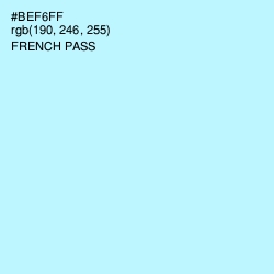 #BEF6FF - French Pass Color Image