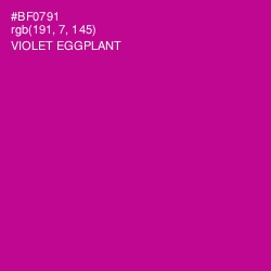 #BF0791 - Violet Eggplant Color Image