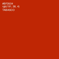 #BF2604 - Tabasco Color Image