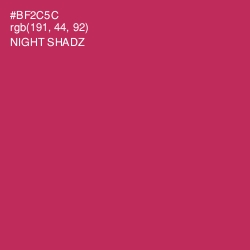 #BF2C5C - Night Shadz Color Image