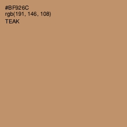 #BF926C - Teak Color Image