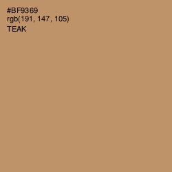 #BF9369 - Teak Color Image