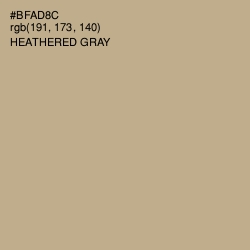 #BFAD8C - Heathered Gray Color Image
