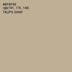 #BFAF95 - Taupe Gray Color Image
