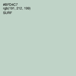 #BFD4C7 - Surf Color Image