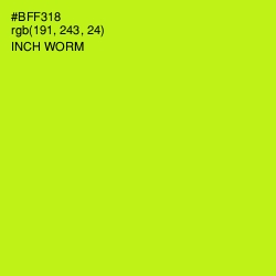 #BFF318 - Inch Worm Color Image