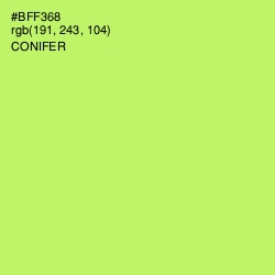 #BFF368 - Conifer Color Image