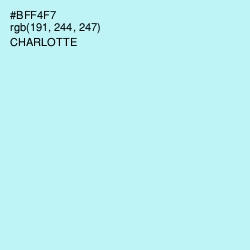 #BFF4F7 - Charlotte Color Image