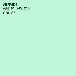 #BFF5D8 - Cruise Color Image