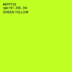 #BFFF22 - Green Yellow Color Image