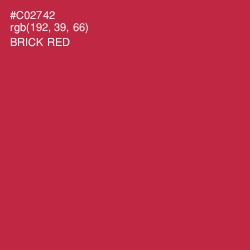 #C02742 - Brick Red Color Image