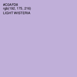 #C0AFD8 - Light Wisteria Color Image