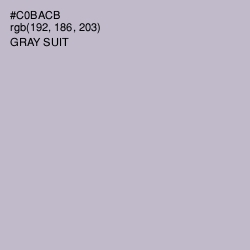 #C0BACB - Gray Suit Color Image