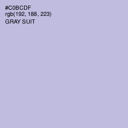 #C0BCDF - Gray Suit Color Image