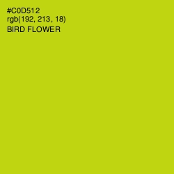 #C0D512 - Bird Flower Color Image