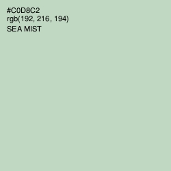 #C0D8C2 - Sea Mist Color Image