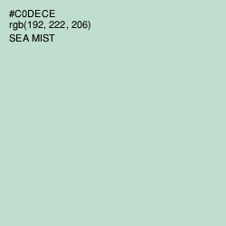 #C0DECE - Sea Mist Color Image