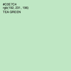 #C0E7C4 - Tea Green Color Image