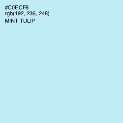 #C0ECF8 - Mint Tulip Color Image