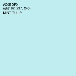 #C0EDF0 - Mint Tulip Color Image