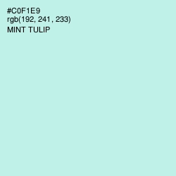 #C0F1E9 - Mint Tulip Color Image