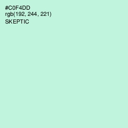 #C0F4DD - Skeptic Color Image