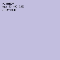 #C1BEDF - Gray Suit Color Image