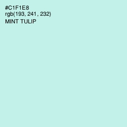 #C1F1E8 - Mint Tulip Color Image