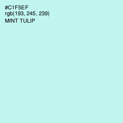 #C1F5EF - Mint Tulip Color Image