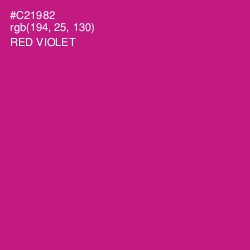 #C21982 - Red Violet Color Image