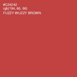 #C24242 - Fuzzy Wuzzy Brown Color Image