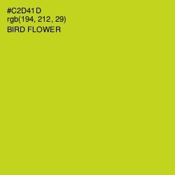 #C2D41D - Bird Flower Color Image