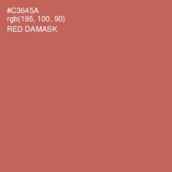 #C3645A - Red Damask Color Image