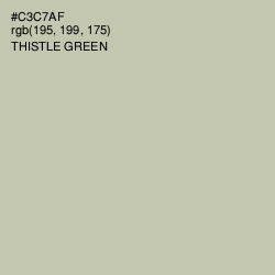 #C3C7AF - Thistle Green Color Image