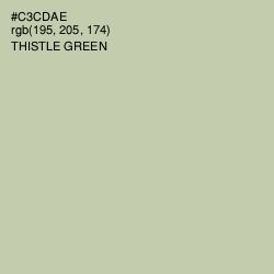 #C3CDAE - Thistle Green Color Image