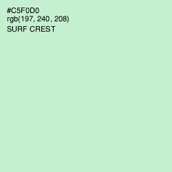 #C5F0D0 - Surf Crest Color Image