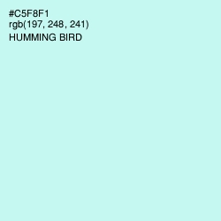 #C5F8F1 - Humming Bird Color Image