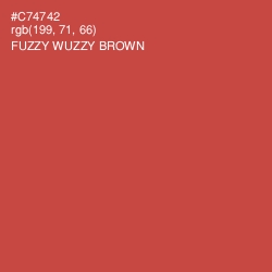 #C74742 - Fuzzy Wuzzy Brown Color Image