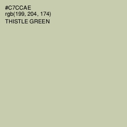 #C7CCAE - Thistle Green Color Image
