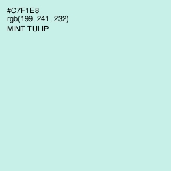 #C7F1E8 - Mint Tulip Color Image