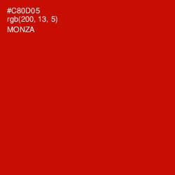 #C80D05 - Monza Color Image