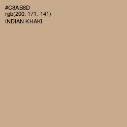 #C8AB8D - Indian Khaki Color Image