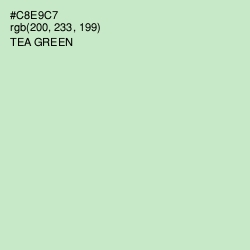 #C8E9C7 - Tea Green Color Image