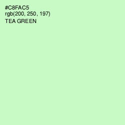 #C8FAC5 - Tea Green Color Image