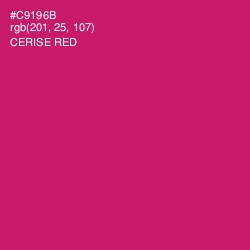 #C9196B - Cerise Red Color Image
