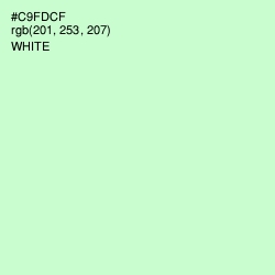 #C9FDCF - Snowy Mint Color Image
