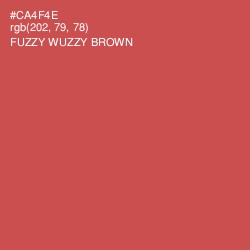 #CA4F4E - Fuzzy Wuzzy Brown Color Image