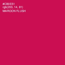 #CB0E51 - Maroon Flush Color Image